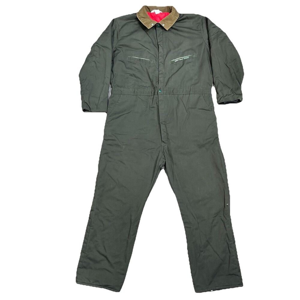 Vintage 1980s Key Imperial Insulated Coveralls Talon Zip XL Long
